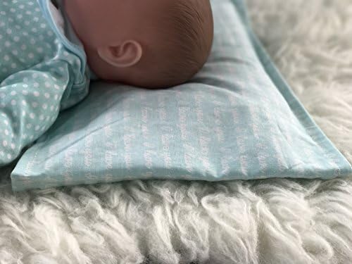 Momma’sJoy Natural Baby Pillow| Mustard Seeds Filing | Handmade in USA| Prevents Flat Head.(GreenILoveYou)
