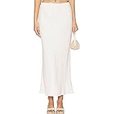 Skrtimory Linen Maxi Skirts with Lining Drawstring Flowy Flared Long Skirts for Women