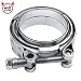 EVIL ENERGY 3 Inch Stainless Steel Exhaust V Band Clamp Mild Steel Flat Flange Assembly primary