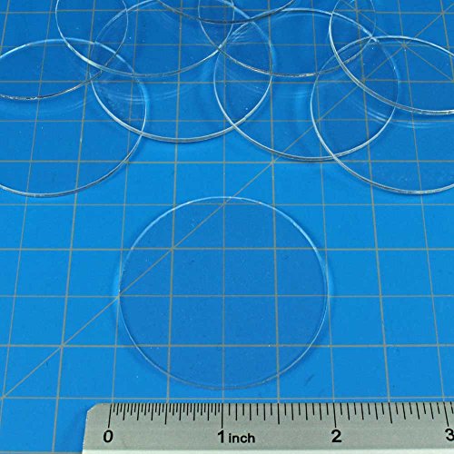 Clear Miniature Bases, Circular 2 Inch, 1.5mm Clear (10)