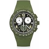 Swatch Chrono 42 Unisex Watch Dress Stainless Steel Green Quartz Waterproof Nothing Basic About Green