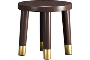 Buzleer Round Solid Wooden Step Stool,10.24" inch Wood Plant Stand,Milking Stool,Wood Stool Legs Detachable for Plant Stand, 