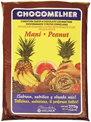 Chocomelher Cholocate Flavored Coating with Peanuts 13.22 oz (375 gr) - Chocolate (Pack of 18)