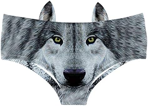 JINKAIJIA Women's Regular Size and Large Size Animal Ear Fashion Designs Digital 3D Printed Underwear