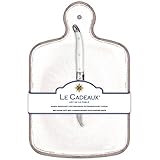 Le CadeauxRustica Cheese Board With Knife, White