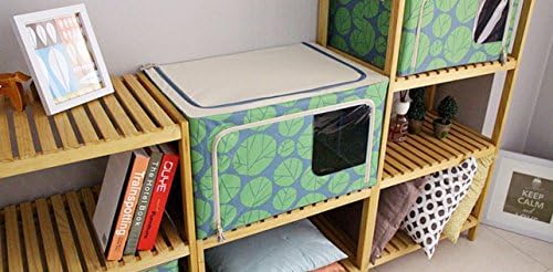 Oliving Living Box Foldable Steel Shelf Storage Cube Basket Bin, 1+1 Green 66L 504033.5cm Clothes Blanket Closet Sweater Storage Bag