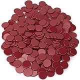 300-pack of Solid Opaque 3/4-inch Bingo Chips, Great for Classroom Counting and Math Activities by Royal Bingo Supplies (Red)