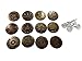 Happy Will 50 Pcs Vintage Metal Jeans Button Replacement with Track Button Diameter 0.8 Inch Pattern Random Shipping