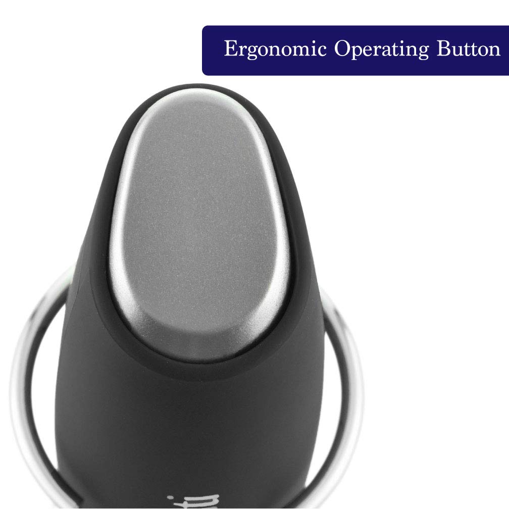 Milk Frother with Stand (Black) - Make Cappuccinos, Lattes and Bulletproof Coffee - Handheld with More Powerful High Torque Motor