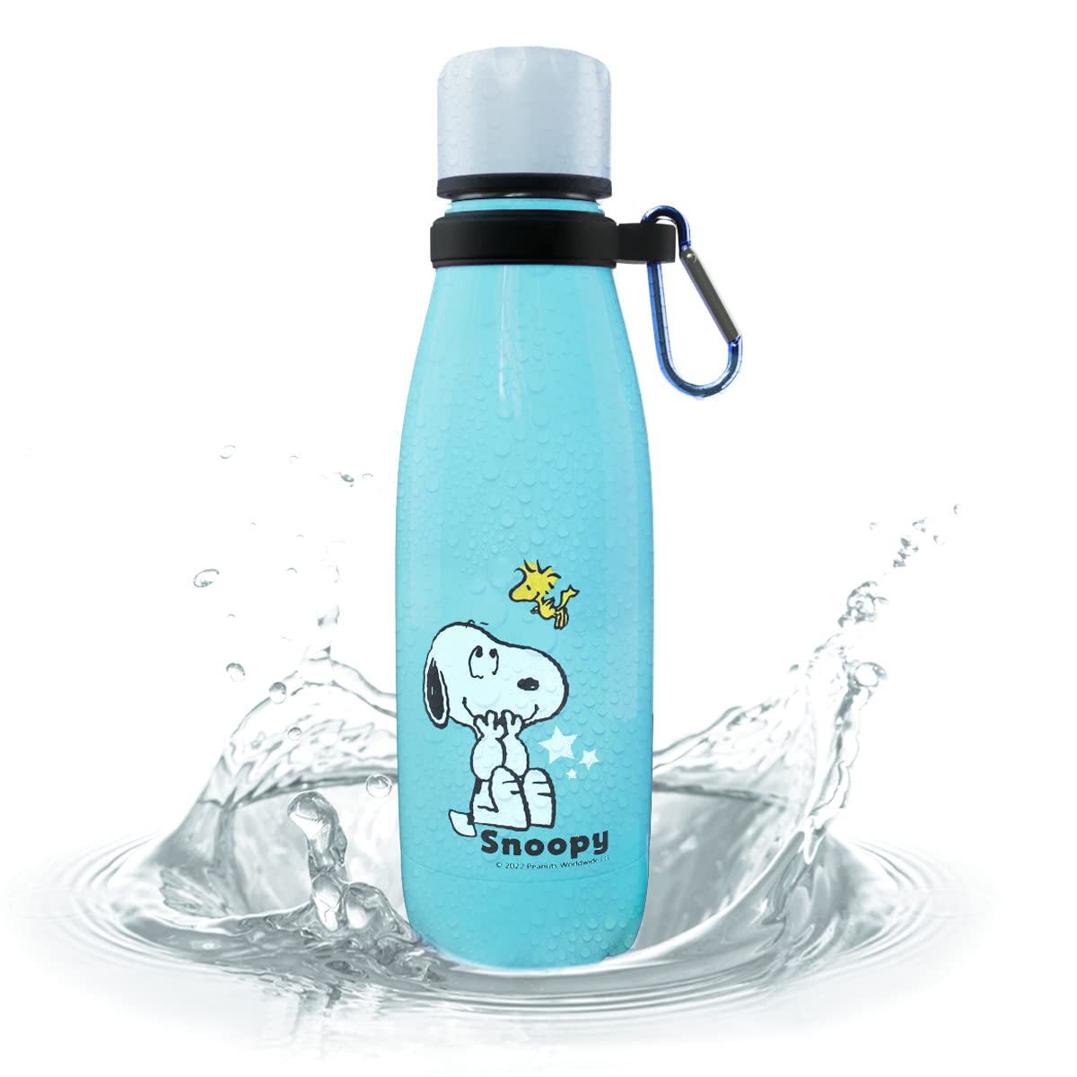 Snoopy Bottle Flask 350 ml - Snoopy Bottle Flask Keeps Your Drink Cold for 24 Hours, is 100% Leak-Proof and of Course BPA-Free