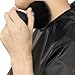 Queentools Waterproof Salon Nylon Cape, Barber Cape with Neck Duster for Hair Cutting, Black