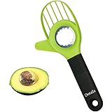 Dotala 3 in 1 Avocado Slicer Tool Works as a Splitter, Pitter and Cutter as knife peeler scoop with Comfort-Grip Handle,Green (Green-Slicer)