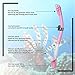 OMGear Snorkel Set Snorkeling Mask Dry Snorkel with Neoprene Mask Strap Waterproof Phone Case for Swimming Scuba Diving Freediving (Pink)