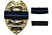 Bands of Mourning - Mourning Bands for Badges - Police - 2 Pack - 1 Blue Line & 1 Black - 2 Mourning Bands Set - Show Unity for a Fallen Officer - Blue Lives Matter