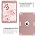 iPad mini Case,iPad mini 2 Case,iPad mini 3 Case,iPad mini Retina Case,BENTOBEN Anti-slip Shock-Absorption Silicone High Impact Resistant Hybrid Three Layer Armor Protective Case Cover Rose Gold Pink