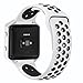 Fitbit Blaze Band Accessory, VODKE Silicone Breathable Replacement Band/Strap Frame Fitbit Blaze Men Women Small(White+Black+Silver Frame)