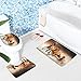 Wondertify Bath Mat,Horse,Running Horses Bathroom Carpet Rug,Non-Slip 3 Piece Bathroom Mat Set