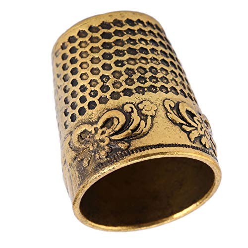 Metal Sewing Thimble, Leather Ring Thimble (1 Pack) Finger Protector, Sewing Thimble, Handmade