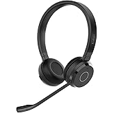 Jabra Evolve 65 TE (Third Edition) Wireless Dual-Ear Headphones - Noise-Canceling Mic, 16 hrs Battery Life, Dual Connectivity