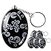 Lermende 120 dB Personal Alarm Keychain Emergency Safety Self Defense Keyring Batteries Included Black, 6pcs/Pack