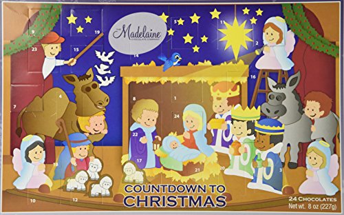 Madelaine Chocolate Christmas Pageant 2019 Christmas Countdown Advent Calendar with 24 Premium Milk Chocolates (8oz - 226g)