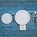 Luxtensil Plastic Disposable Plates with Utensils Set for 25 Guests (150-Pieces Total) Dinner, Salad, and Dessert Dishware | Silver Forks, Knives, and Spoons | Napkins | Heavyweight Place Settings