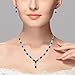 EleQueen Women's Silver-Tone Cubic Zirconia Oval Shape Leaf Necklace Earrings Set for Brides and Weddings
