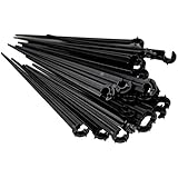 KORAM Plastic Irrigation Support Stakes for 1/4-Inch Tubing Hose, Pack of 100