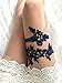 YuRong Wedding Floral Garter Set Bridal Leaf Garter Bridal Garter Set G12 (Navy)…