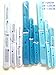 Fonder Mols 9pcs 8'' 10'' 14'' White Blue Turquoise Tissue Paper Flowers Kit for Nautical Themed Anchor Sea Weddings Party Birthday Party Decoration Bridal Shower Baby Boy Shower Nursery Decor