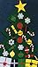 NIGHT-GRING 95x68cm 3 Felt Wall Hanging Christmas Tree Set with Ornaments
