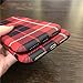 Red Plaid iPhone Xs Max Case,Easeu Women's Soft TPU Super Slim Fit Silicone Anti-Scratch Snap Cover Flexible Case for iPhone Xs Max 6.5 inch
