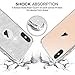 DAUPIN Compatible for iPhone Xs Max Phone Case Protective Defender Thin Slim Cases Clear Bling Glitter Shockproof Cover for Women Girls for iPhone Xs Max 6.5 inch (Silver)