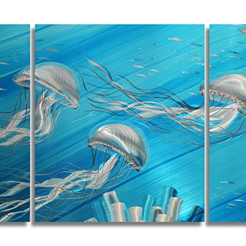 Jon Allen Metal Art Huge Underwater Wall Art Painting, Nautical, Beach