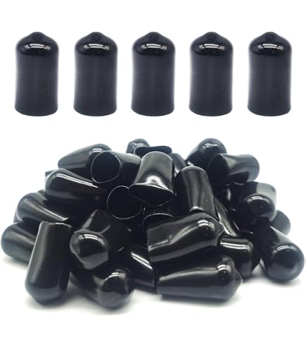 HLIWS Lot De 50 Protections Filetage Vis Caoutchouc PVC - 10 Tailles 12-21mm