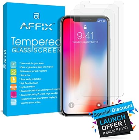 Affix iPhone X Tempered Glass Screen Protector, (Ultra Clear, 3 Packs) A right choice for your iPhone X/10