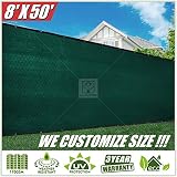 ColourTree 8' x 50' Green Fence Privacy Screen Windscreen, Commercial Grade 170 GSM Heavy Duty, We Make Custom Size