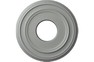 EKENA MILLWORK 12 3/8"OD x 4"ID x 1 1/8"P Classic Ceiling Medallion (Fits Canopies up to 7 1/4")