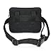 Ibagbar Small Fashion Multifunction Vintage Canvas Waist Bag Fanny Pack Running Pack Outdoor Bag Sporting Bag Cycling Leisure Bag with Detachable Belt for Men and Women Black