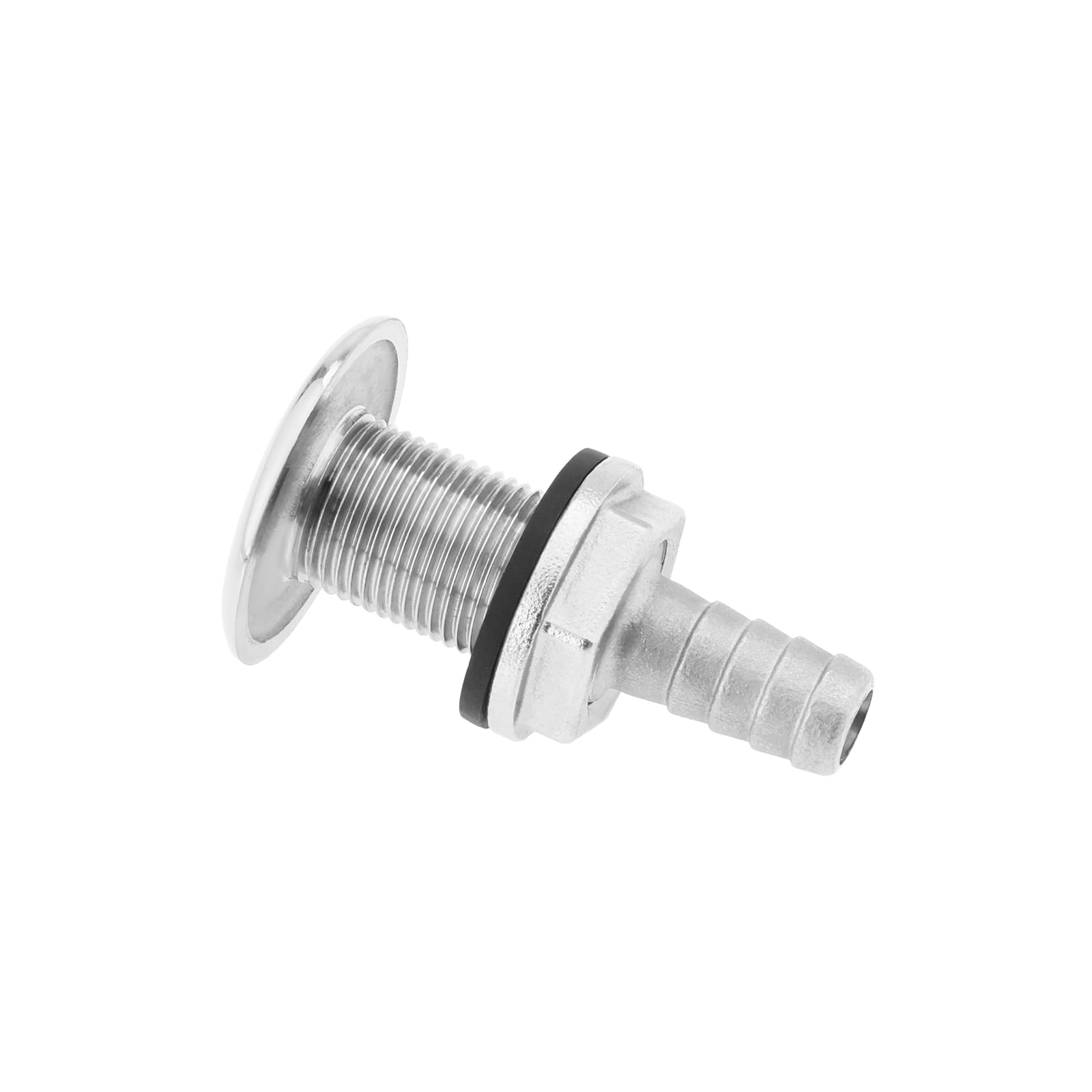 YINETTECH 316 Stainless Steel Boat Water Drain Plug Thru-Hull Fitting Drain Joint with Custom Gasket Boat Plumbing Fittings for Boats, Yachts, Marine, 3/8inch