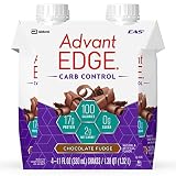EAS AdvantEDGE Carb Control Ready-to-Drink Protein Shake, Chocolate Fudge, 11 fluid ounces, 24 count (Product May Vary)