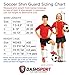 DashSport Soccer Shin Guards -Youth Sizes Best Kids Soccer Equipment with Ankle Sleeves - Great for Boys and Girls