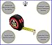 Measure Boss Pro Tape Measure Heavy Duty - 25ft Length 32mm Blade Width For the Serious Handyman
