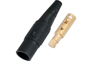 MARINCO POWER PRODUCTS Marinco CLS40MB-A CLS Cam Type, Series 16 Inline, Single Pin Connector, 400 Amp, 600 Volt, 2/0-4/0 AWG, Male - Black (A)