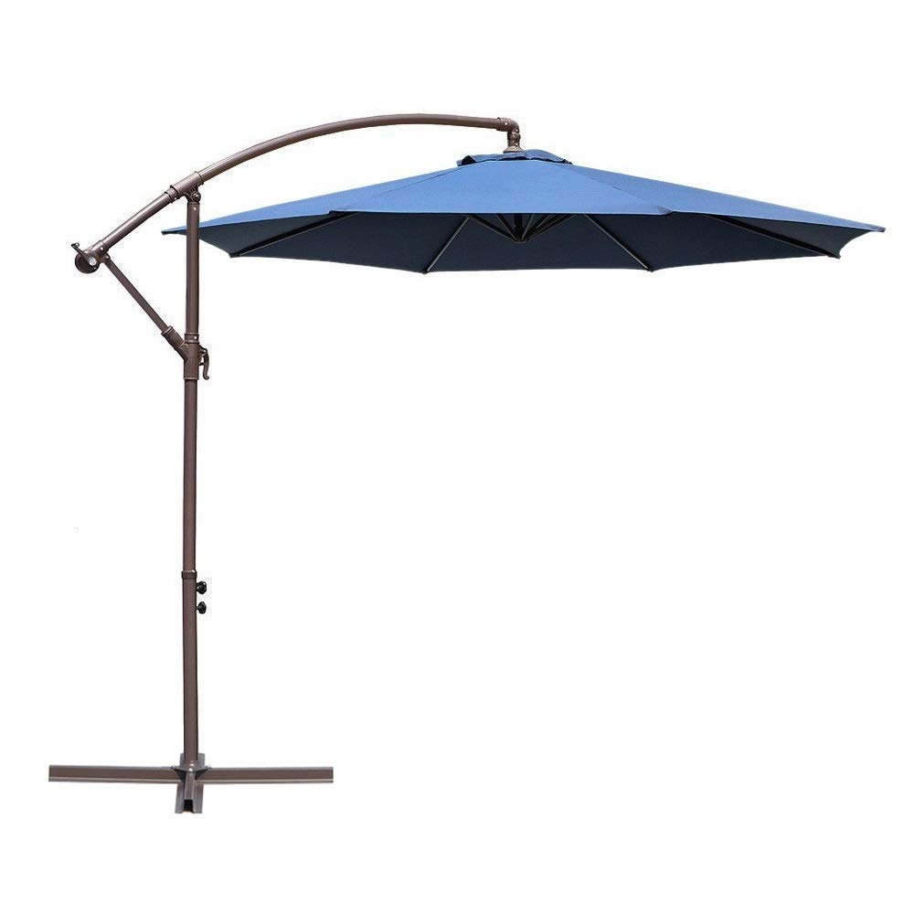 Le Papillon 10ft Offset Hanging Patio Umbrella Aluminum Outdoor