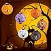 JOYIN Pack of 8 Halloween Decorations Paper Lanterns with LED Light for Halloween Party Supplies Halloween Party Favor