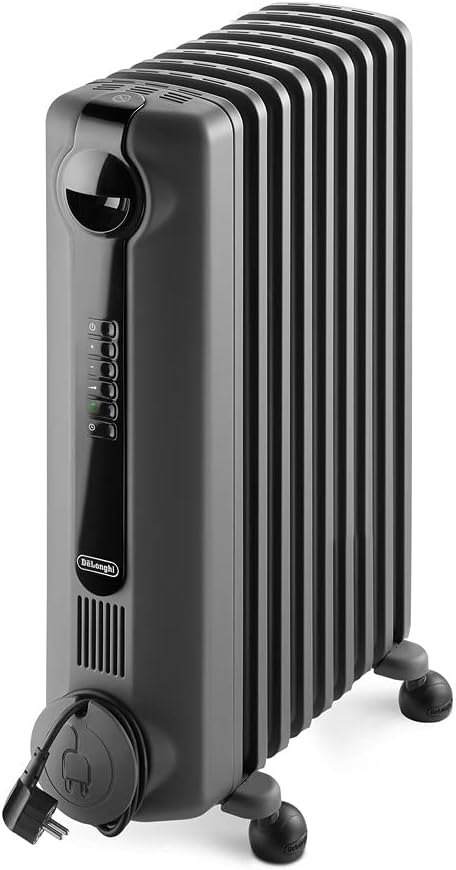 De'Longhi Radia S 2000W Oil Filled Radiator Grey TRRS0920E.G up to 60m3
