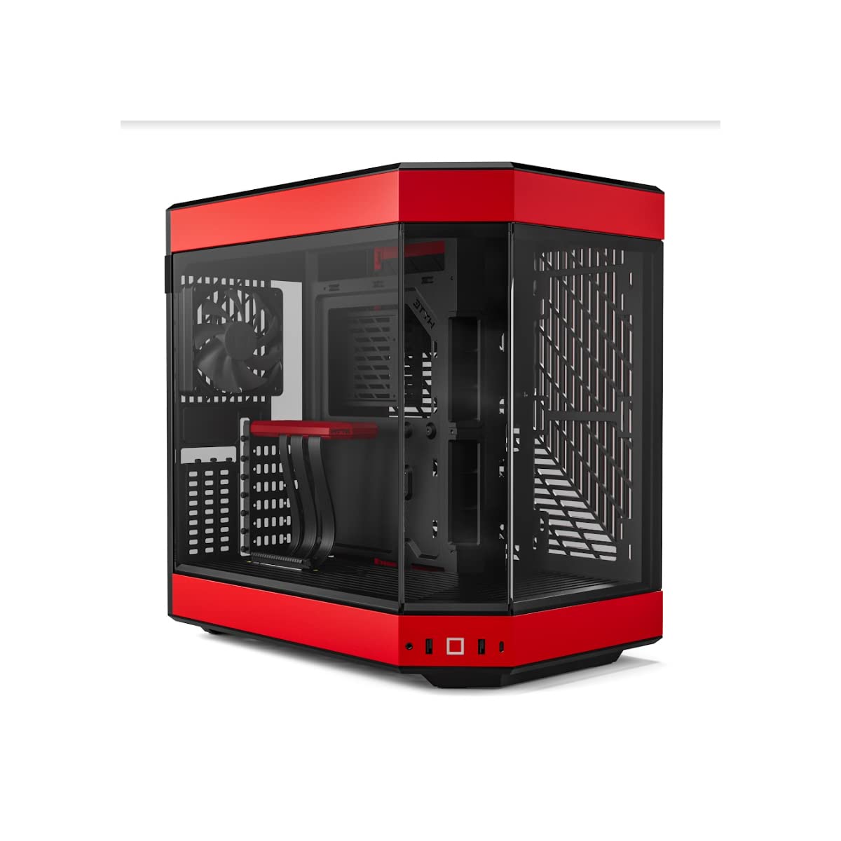 Hyte Y60 Mid Tower Case - Red (E-ATX/M-ATX/M-ITX)