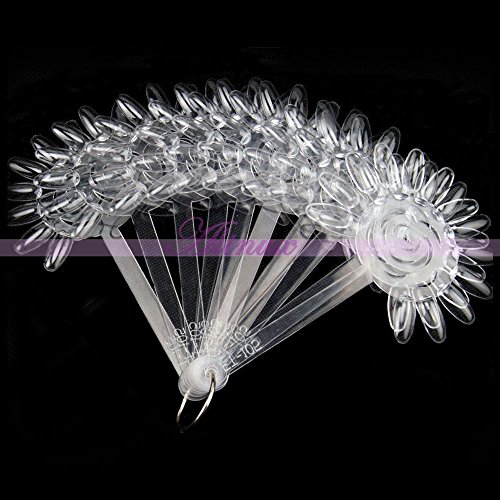 Generic Nail Art 120 Tips Acrylic Board Polish Fan Practice Display Flowers Design Style