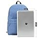 Hynes Eagle Casual Basic Backpack Simple School Bag Blue